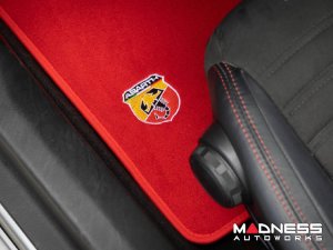 FIAT 124 Floor Mats - Red Carpet w/ ABARTH Crest